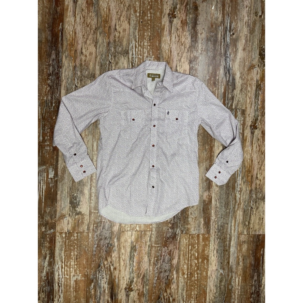 Mens Cactus Brand Button Up Pearl Snap Western Shirt Size Large Made In Mexico